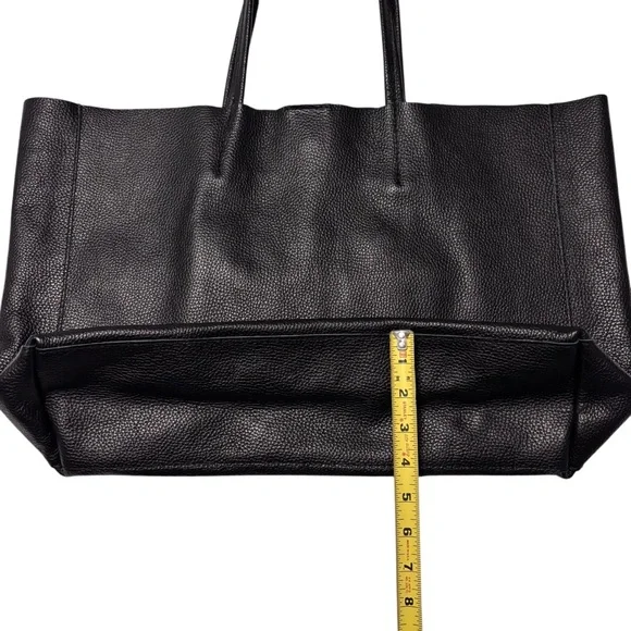 Adoratti Leather Carryall Tote Black Italian Leather NWOT Elegant Tote Bag - Picture 7 of 16
